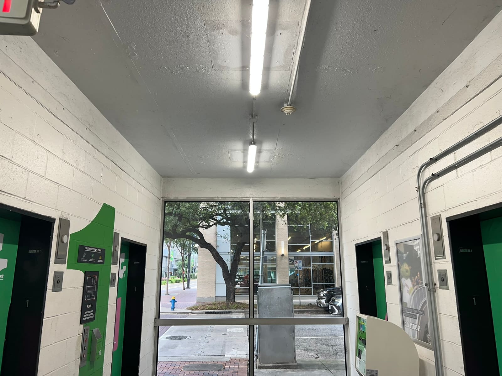 Elevator lobby after modernization